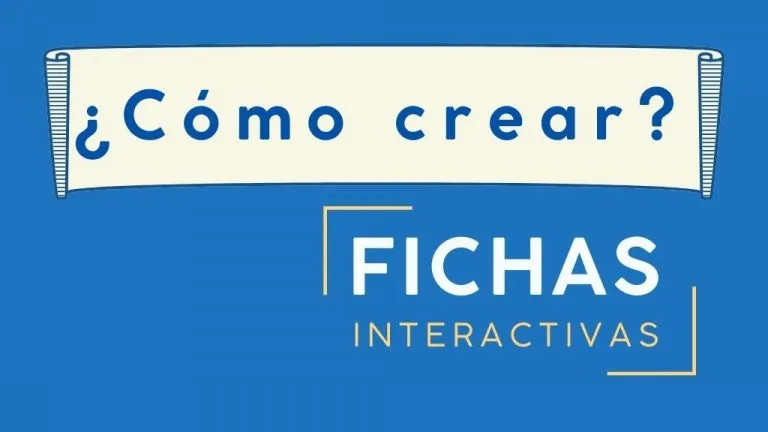 ¿Cómo crear una ficha interactiva? 3 Imagen destacada de con texto. ¿Cómo crear fichas interactivas?