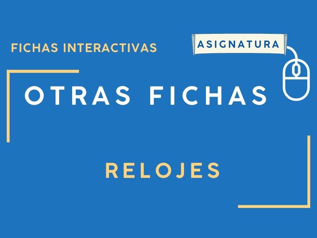 Fichas interactivas de Halloween 6 Fichas interactivas de relojes.