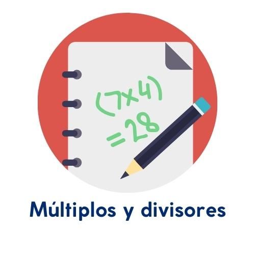 Fichas interactivas de matemáticas sobre múltiplos y divisores
