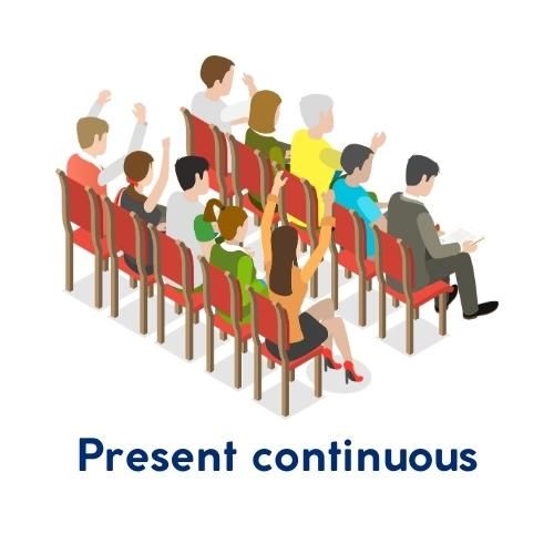 Fichas interactivas de inglés sobre present continuous